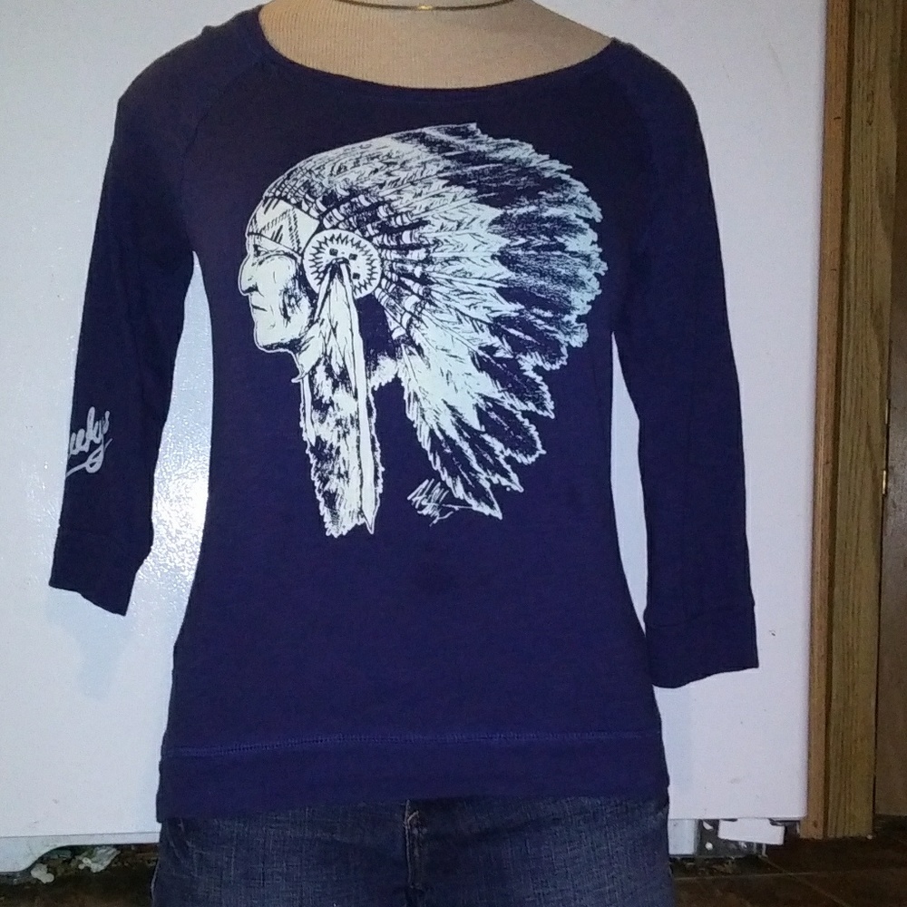 Cheeky's 3/4 Sleeve Shirt. Native American. XS.